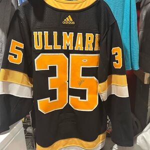 Adidas Ullmark 35 Black and Gold Jersey